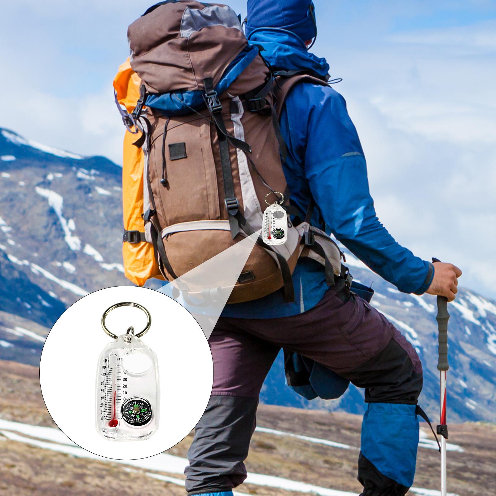 Outdoor Hunting Guide - Портативный уличный компас-термометр на брелоке, маленький
