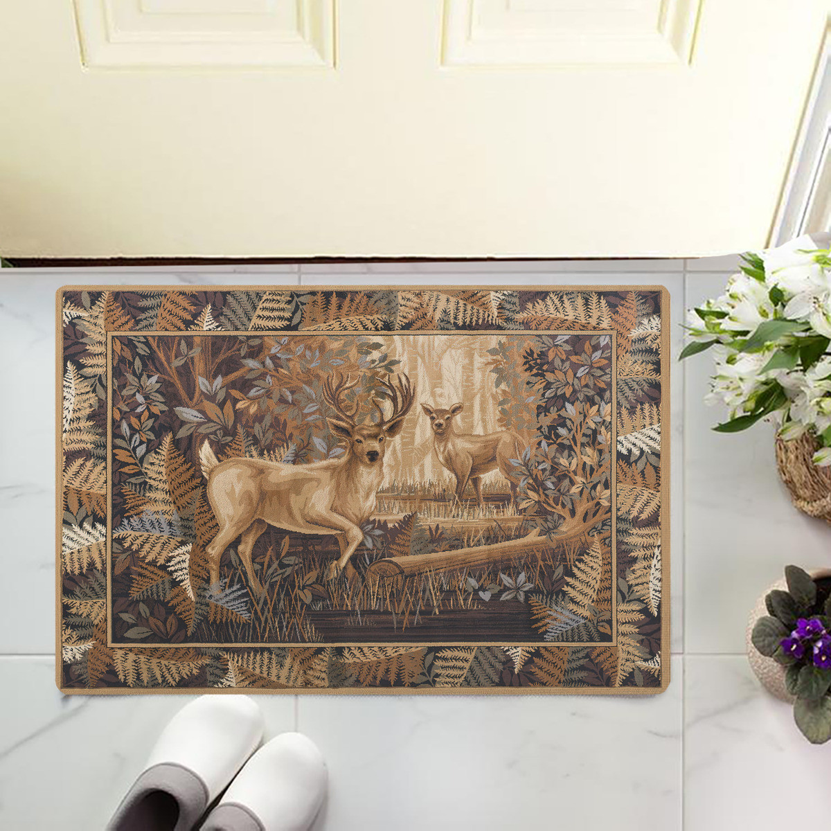 Hunting Outdoor Rug - Фланелевый коврик для прихожей Hunting Deer