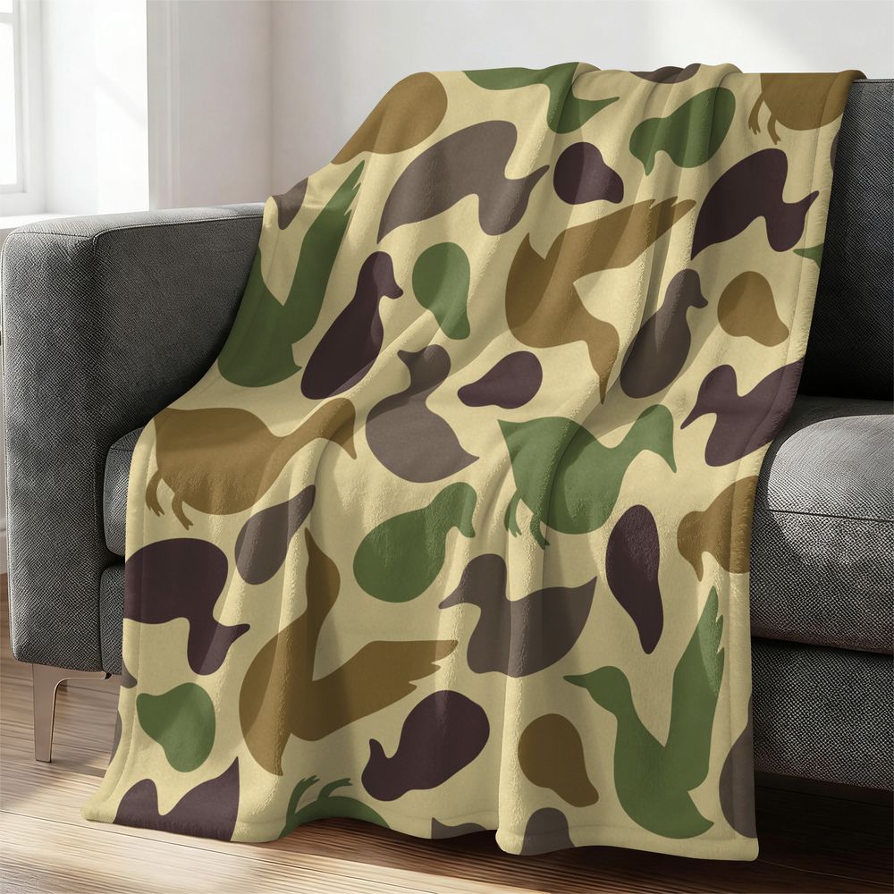 Hunting Outdoor Rug - Плед из фланели с узором уток,