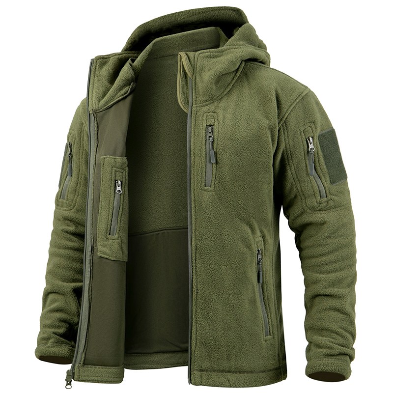 Outdoor Hunting Hoodie - Мужская тактическая флисовая куртка, зимняя теплая