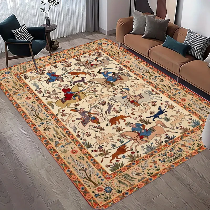 Hunting Outdoor Rug - Винтажный персидский ковер с цветочным узором,