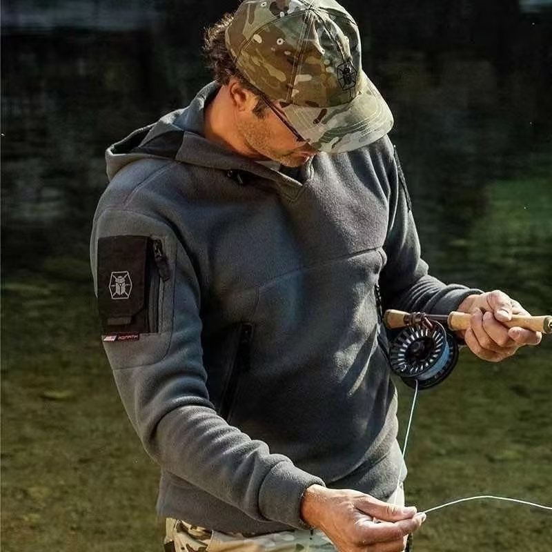 Мужская Зимняя Теплая Флисовая – обзор и цена Outdoor Hunting Hoodie