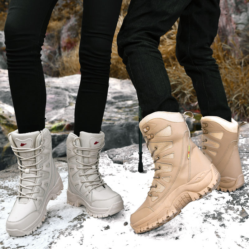 Плюшевые зимние походные ботин – обзор и цена Outdoor Hunting Boots For Men