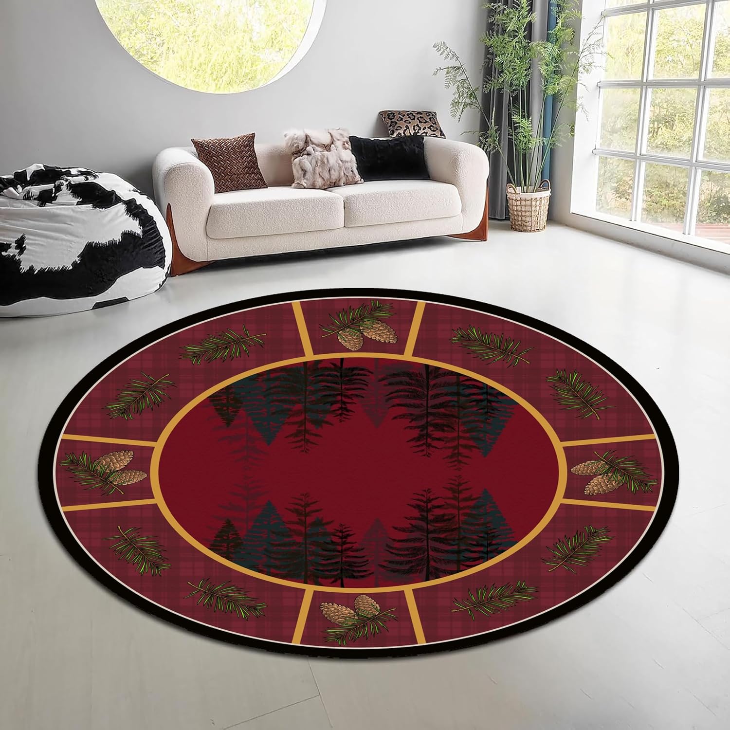 Винтажный круглый ковер с прир – обзор и цена Hunting Outdoor Rug